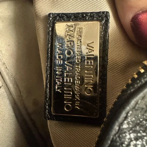 Authentic Valentino Black Crossbody Bag with Stud Accents - Picture 4 of 5